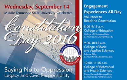 MTSU Constitution Day 2016 Poster