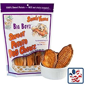 sweet potato chews from three dog bakery