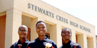 A trio of students from Stewarts Creek High