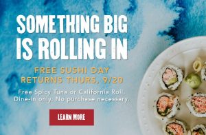 free sushi