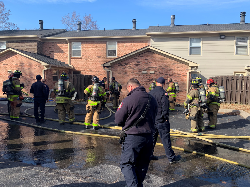Couple escapes burning apartment unharmed