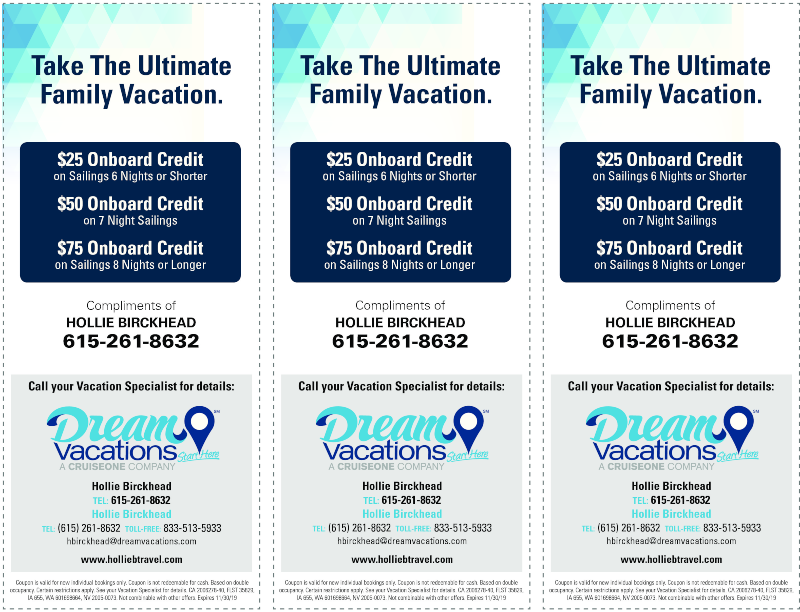 dream vacations cruise coupon