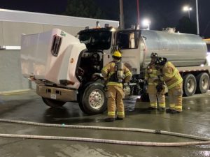 Smyrna Fire Department responds to a tanker truck fire on Almaville Road