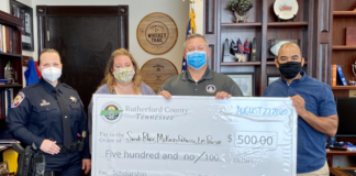 Rutherford County Awards Three Employees $500 Scholarship for Continuing Education
