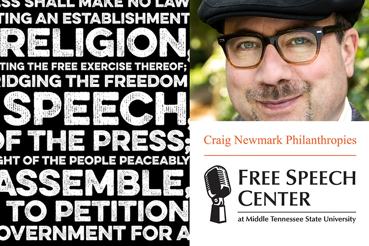 Free Speech Center Newmark grant promo