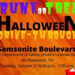 trunk or treat halloween drive through