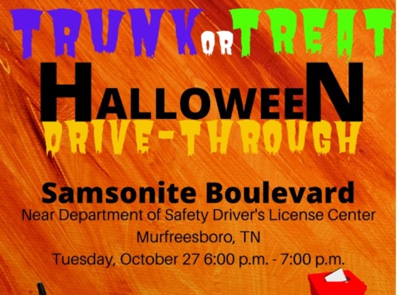 trunk or treat halloween drive through