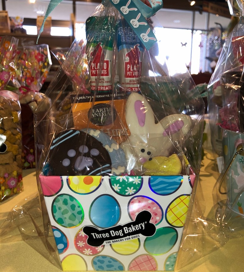 easter basket from three dog bakery