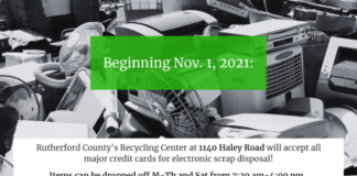 Effective November 1: Rutherford County Haley Road Recycling Center Will Accept Credit Card Payments for Electronic Scrap