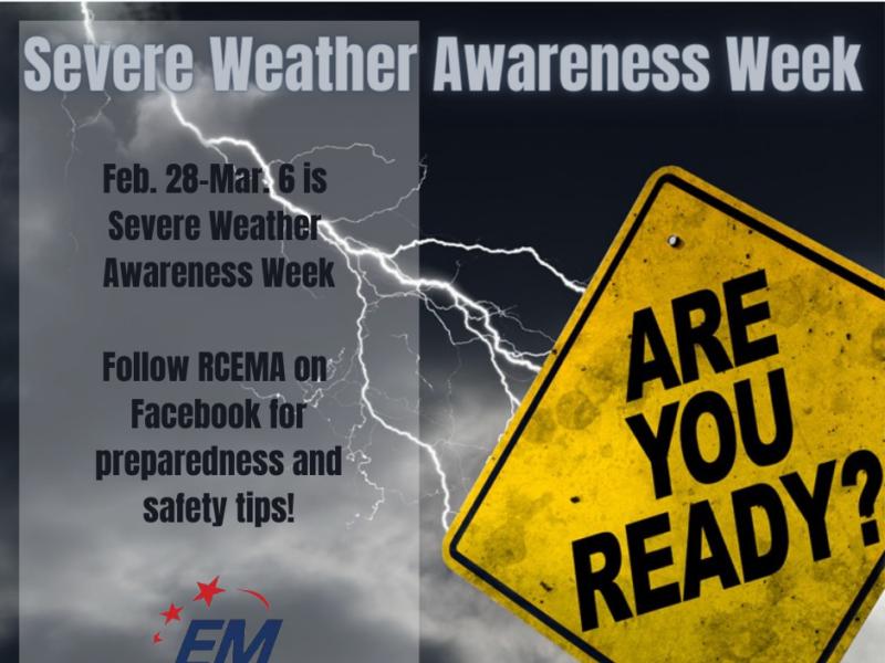 RCEMA Encourages Community Participation in Severe Weather Awareness