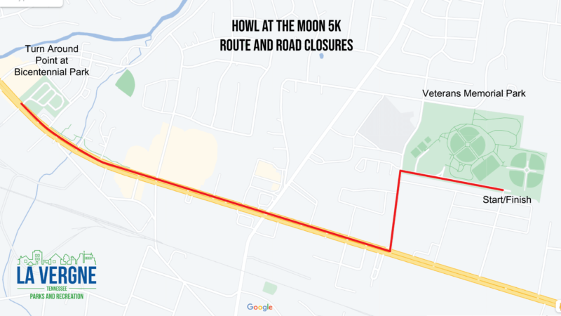 howl at the moon 5k road closures