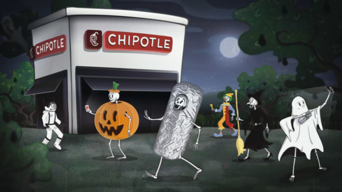 Chipotle’s longest-running tradition, Boorito, will return as an in-person event at U.S. restaurants on October 31.