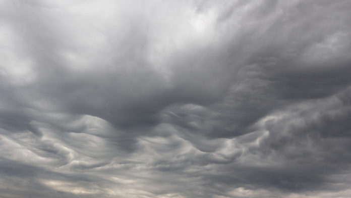 Rainy cloudy sky