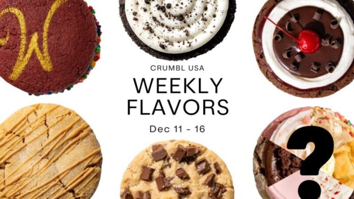 Crumbl Cookies Weekly Menu Through December 16, 2023