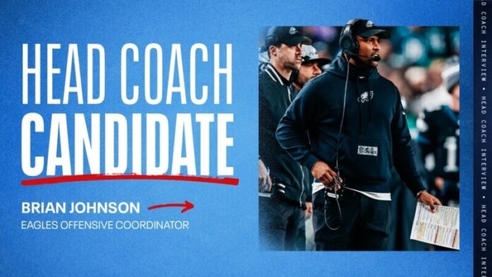 Titans Complete Interview With Eagles OC Brian Johnson for Head Coach Position