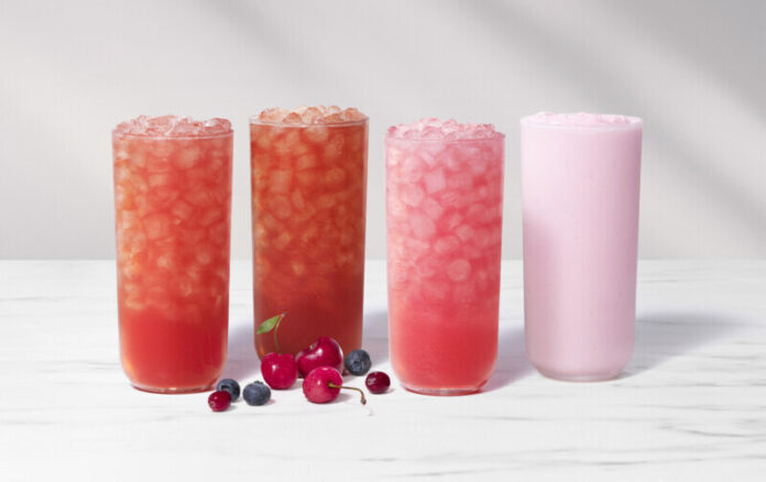 This fruit-filled beverage line includes Cherry Berry Sunjoy®, Cherry Berry Lemonade, Cherry Berry Iced Tea and Cherry Berry Frosted Lemonade.