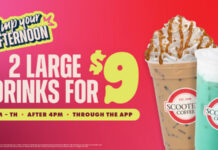 Scooter’s Coffee Is Offering Two Large Drinks for $9 This June Scooter's Coffee Is Offering Two Large Drinks for $9 This June