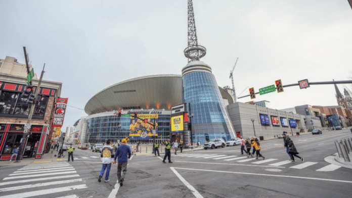 Bridgestone arena from presser Bridgestone arena from presser